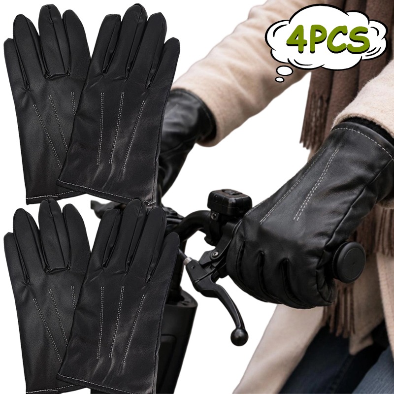 1/2Pairs Winter Faux Leather G - đánh giá và giá Leather Driving Glove