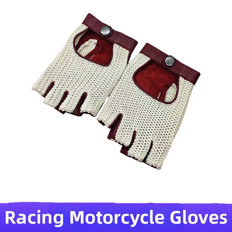 Genuine Sheepskin Half Finger  - đánh giá và giá Leather Driving Glove
